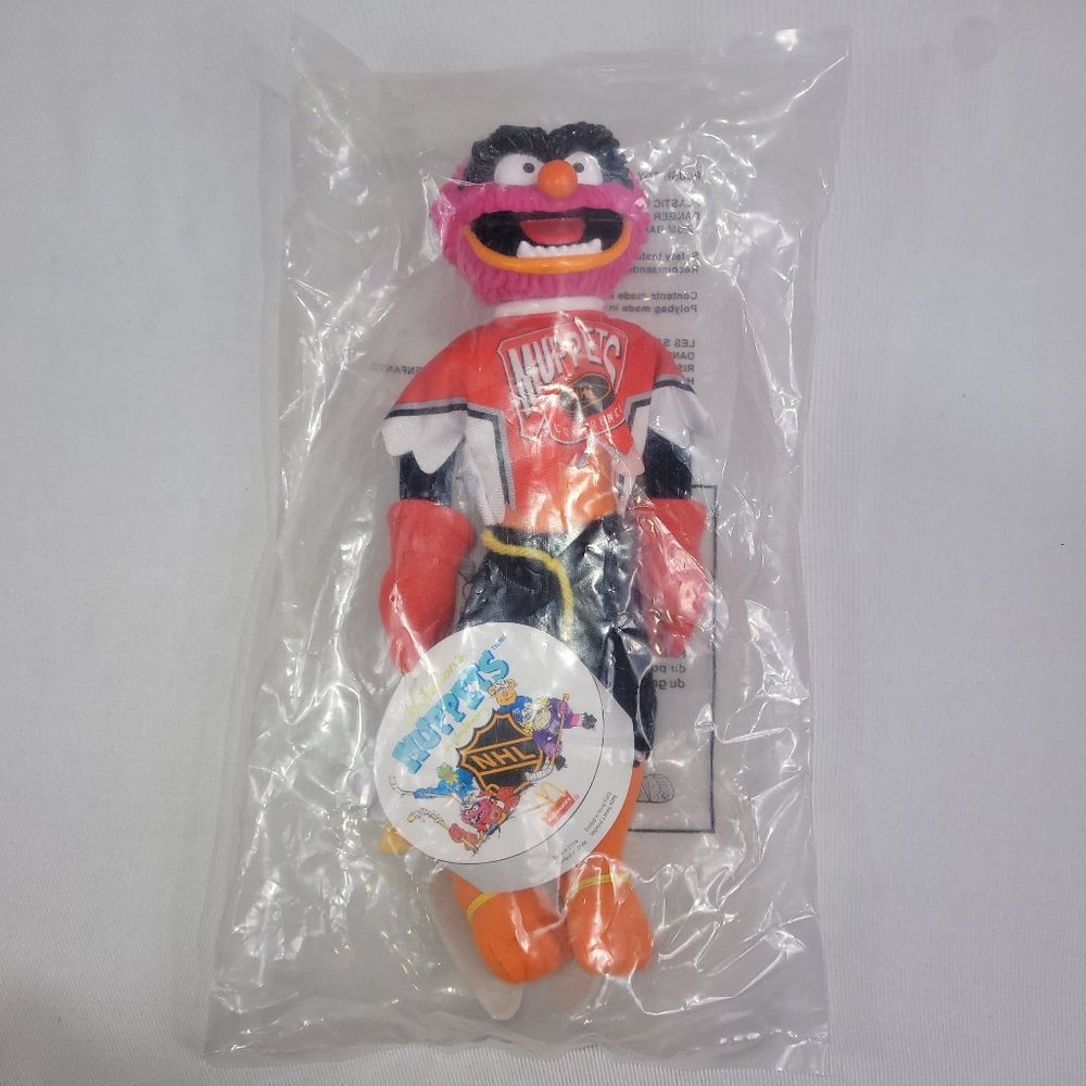 Jim Henson Muppets Mcdonalds NHL Hockey Animal Vintage 1995 Plush Toy